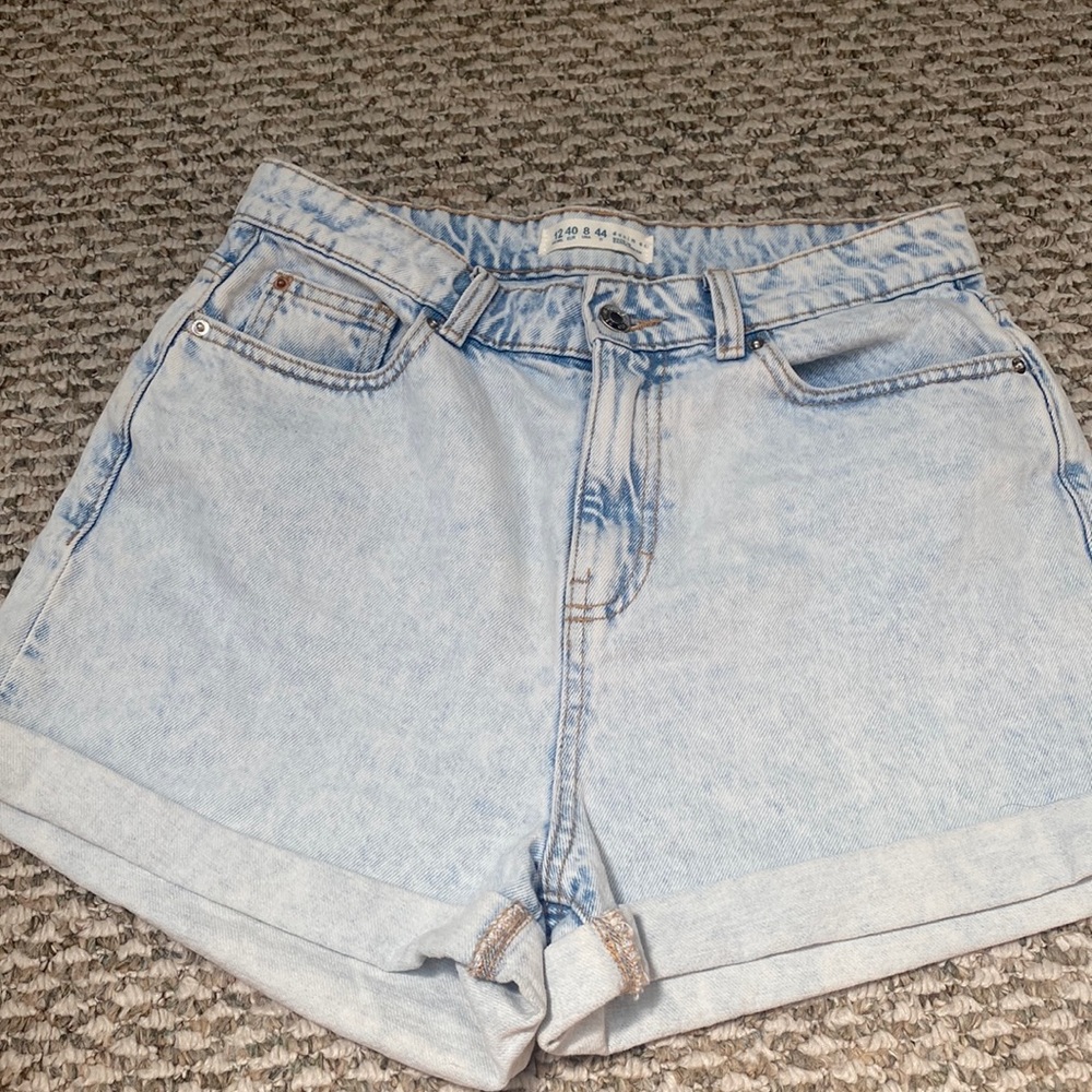 Denim high waisted shorts